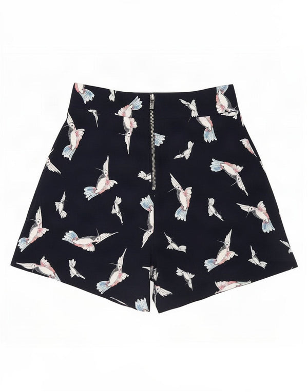 Zara Mujer Shorts Casuales Con Pegged Gráfico Mediano W28 Azul Marino