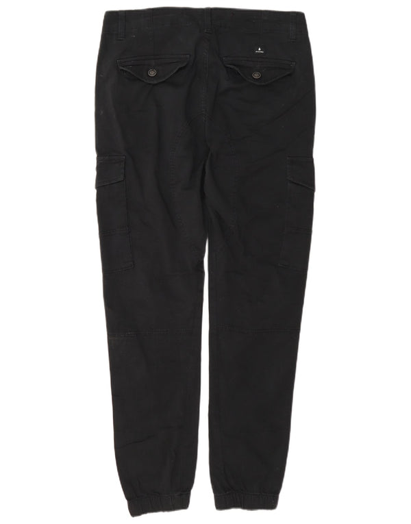 Jack & Jones Mens Joggers Cargo Pantalones W29 L32 Algodón Negro