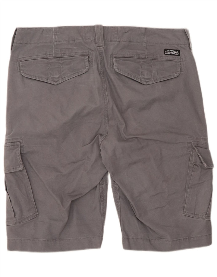 SUPERDRY Shorts cargo para hombre W32 Algodón gris medio