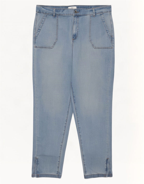 Marks & Spencer Womens High Waist Tapered Jeans UK 18 XL W38 L29 Blue