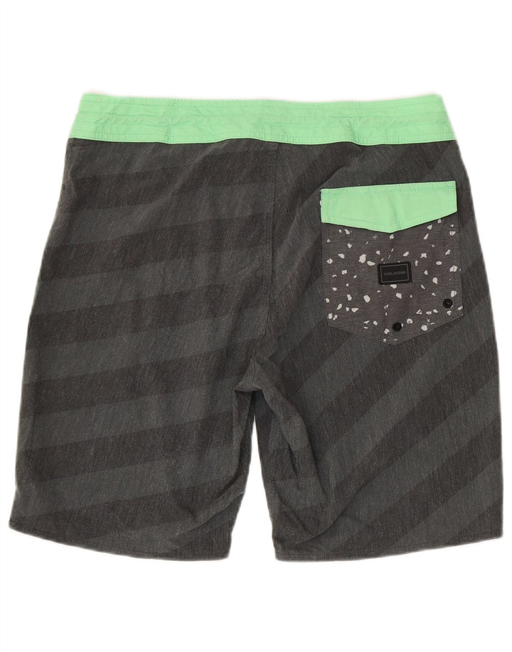 VOLCOM Mens Swimming Shorts Medium  Grey Striped