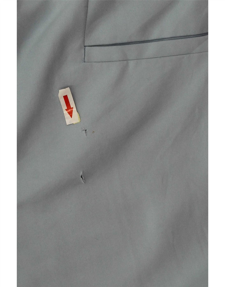 Zara Mujer Pantalón Chino Crop Mediano W30 L26 Azul