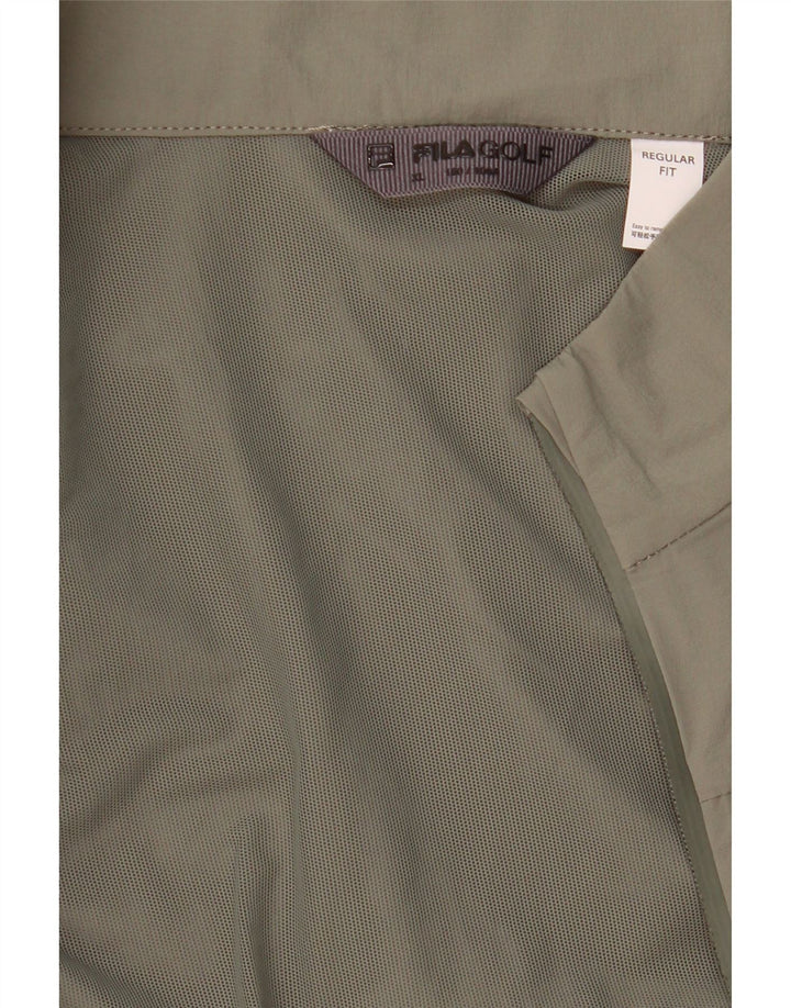 Fila Mujer Regular Fit Chándal Top Chaqueta UK 40 XL Caqui