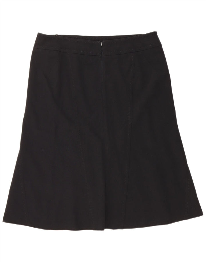 COAST Falda acampanada para mujer UK 40 Grande W34 Poliéster negro