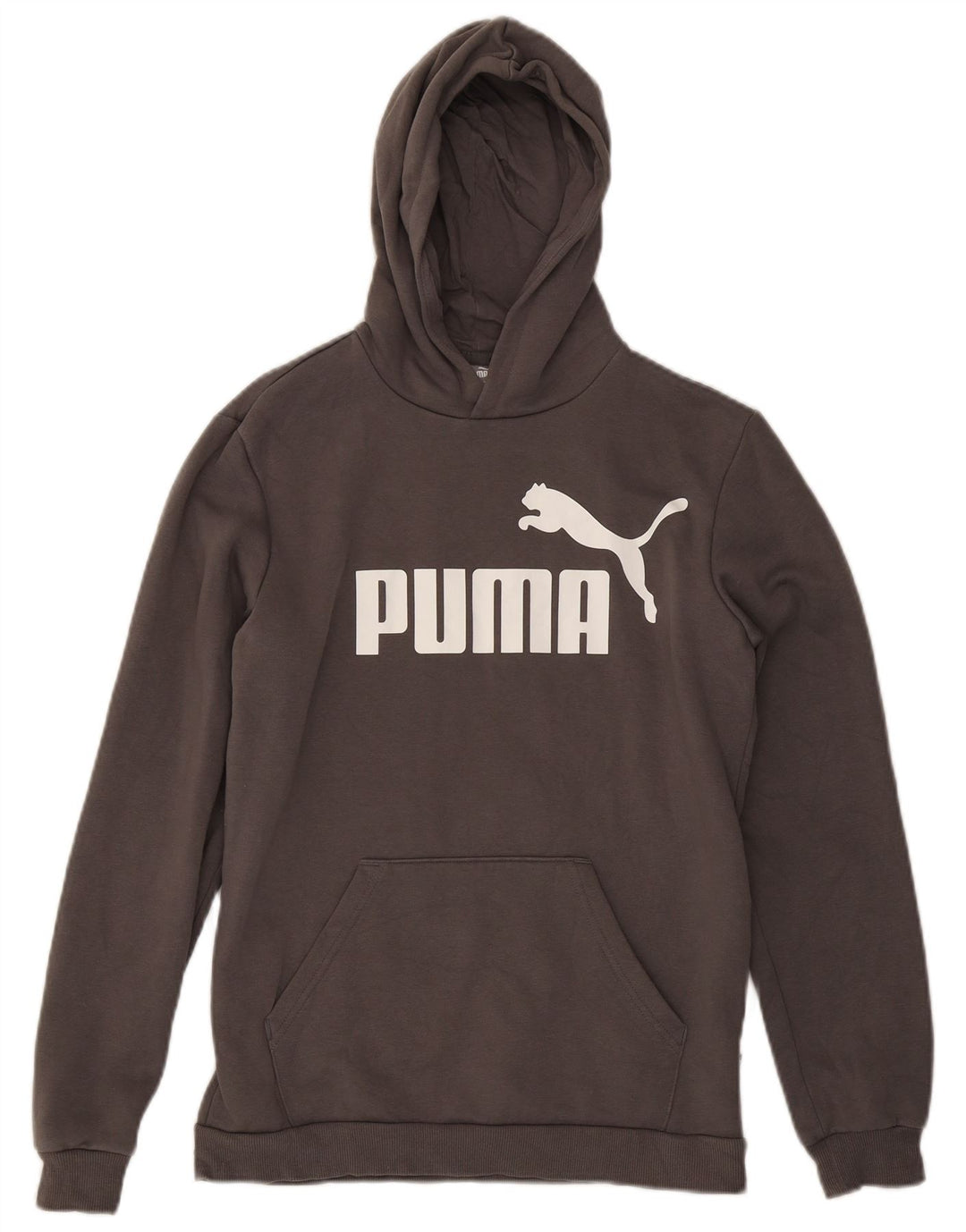 PUMA Sudadera con capucha gráfica para niños 15-16 años Algodón gris