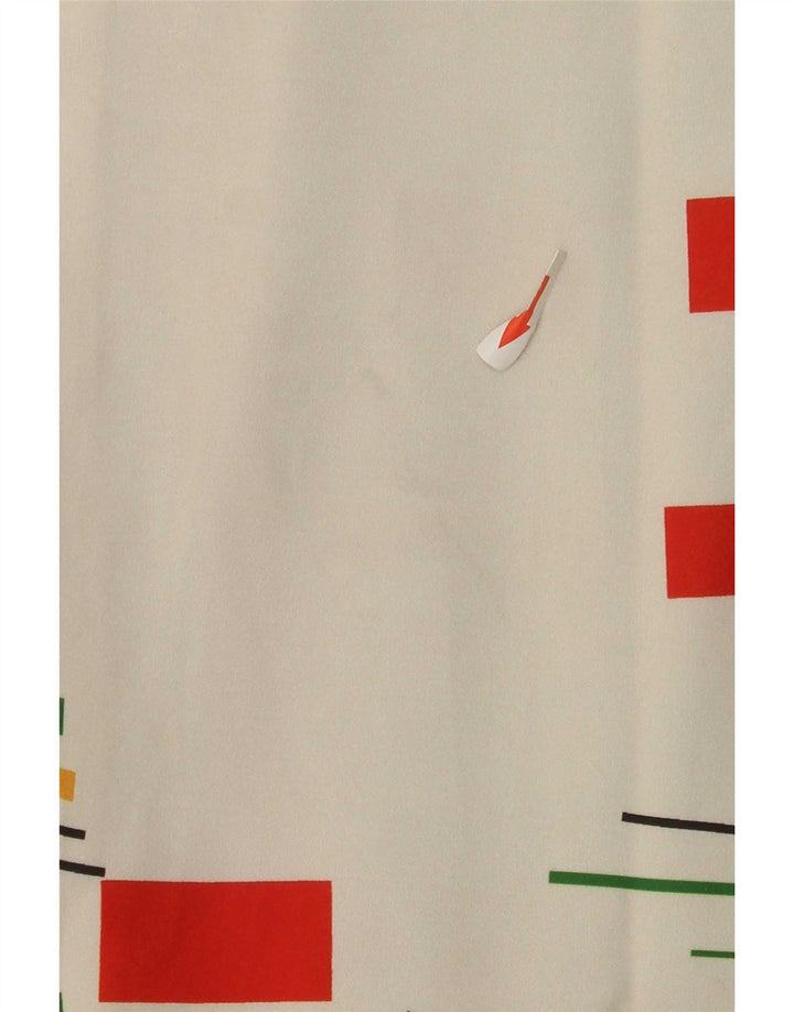 Vintage hombres 1 botón Blazer chaqueta Reino Unido 40 grande blanco geométrico