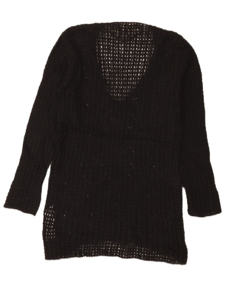 Zara - Jersey con cuello en V para mujer, talla 40, talla mediana, acrílico negro