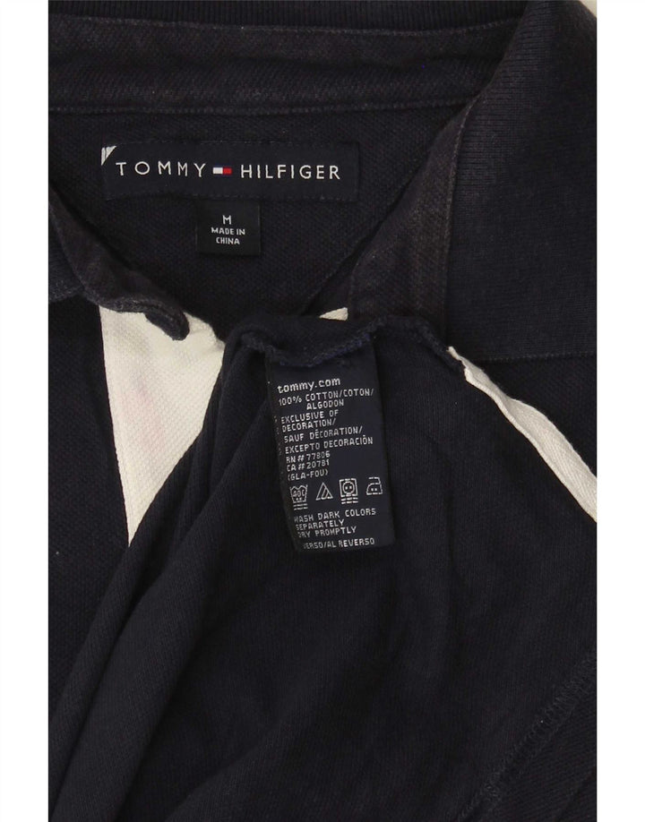 Tommy Hilfiger Polo De Manga Corta Para Hombre Azul Marino Medio Clásico