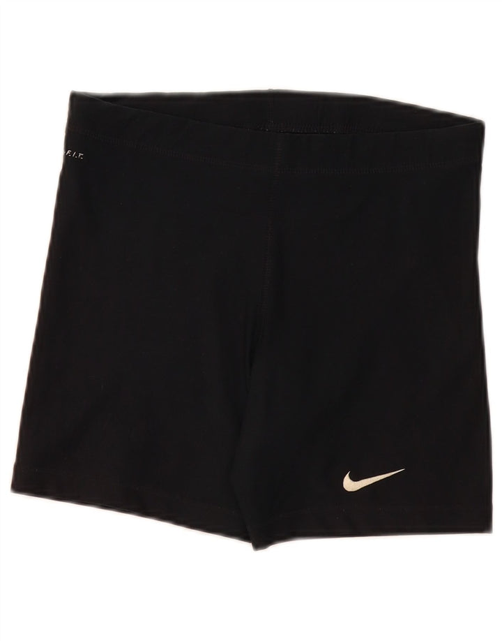 Nike Dri Fit Graphic - Pantalones cortos deportivos para mujer, talla 4/6, poliéster negro pequeño