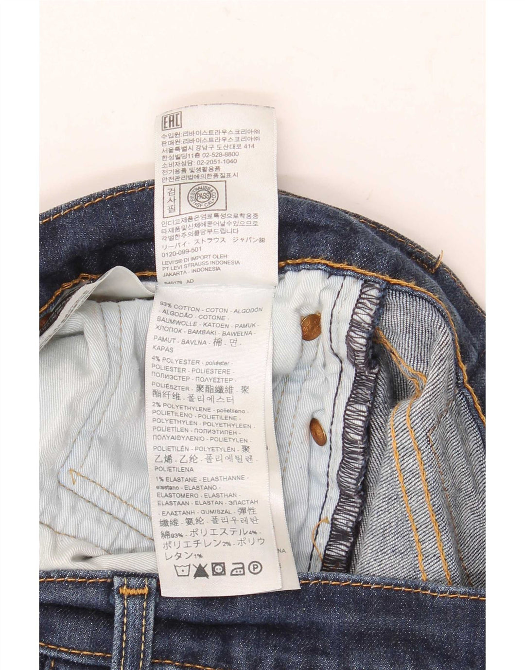 Levi's Hombre 511 Slim Jeans W31 L30 Algodón Azul