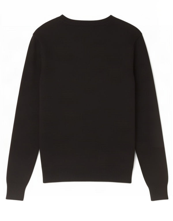 Guess Suéter gráfico con cuello barco para mujer UK 4 XS Viscosa negra