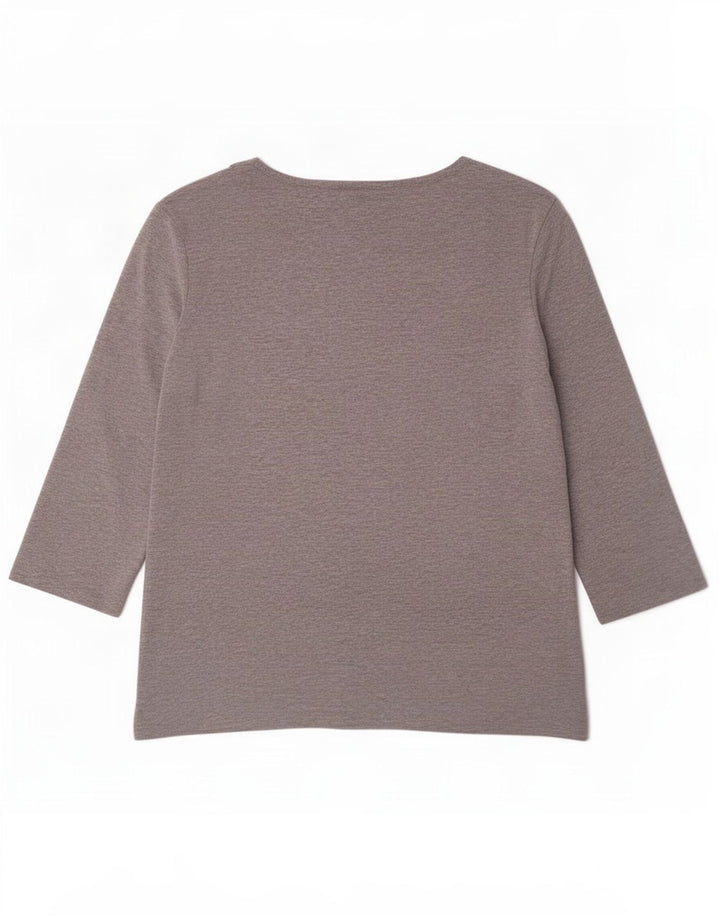 Canda Top para mujer manga 3/4 UK 10 Small Grey Moteado