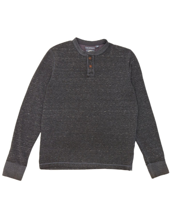 Superdry Hombre Top Manga Larga XL Poliéster Moteado Azul Marino