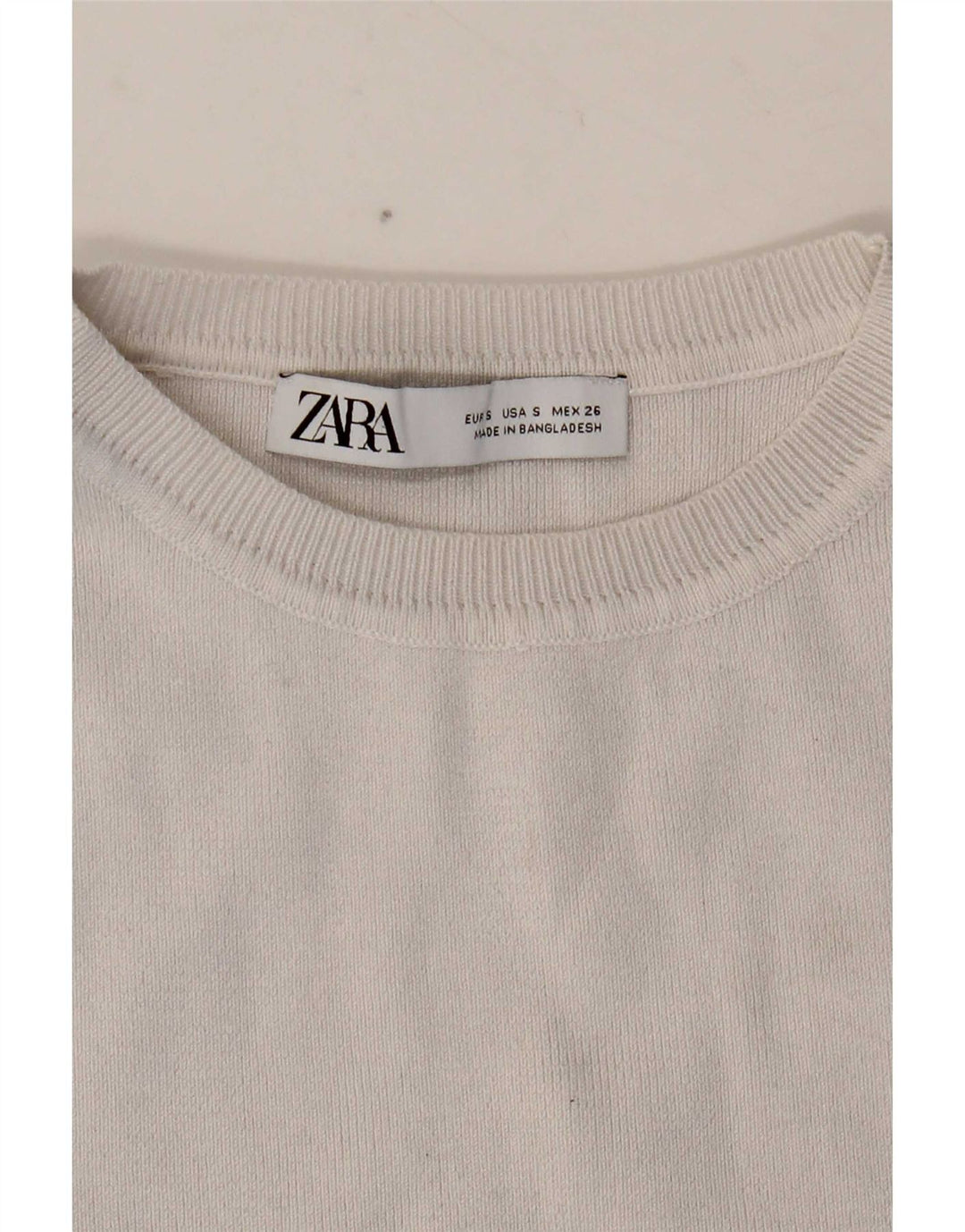 Zara Mujer Crop Vest Top UK 8 Small Blanco