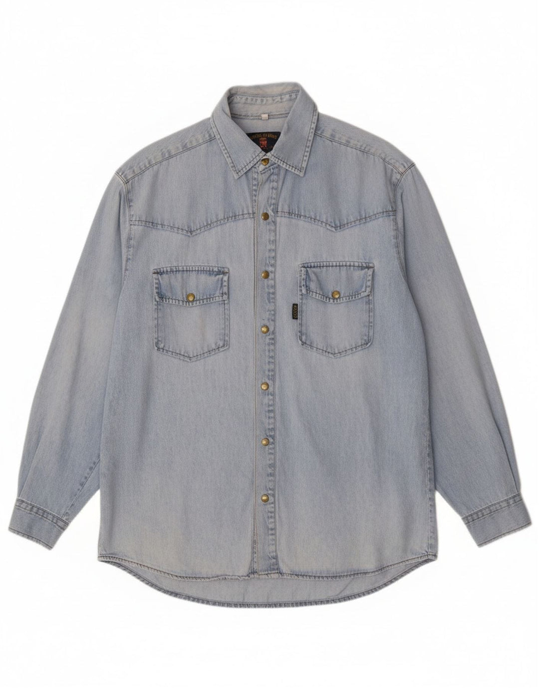 Armata Di Mare Camisa Vaquera Hombre Algodón Azul Medio