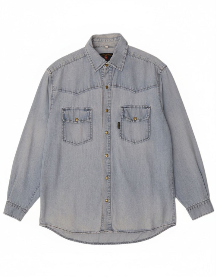 Armata Di Mare Camisa Vaquera Hombre Algodón Azul Medio