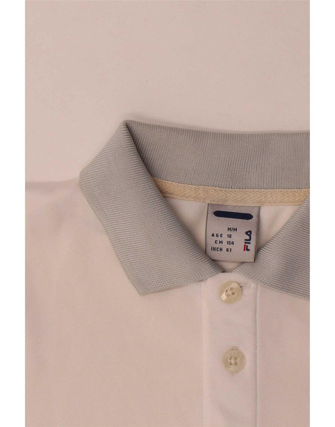 Fila Polo para niño 11-12 años Medio Blanco Colorblock Poliéster
