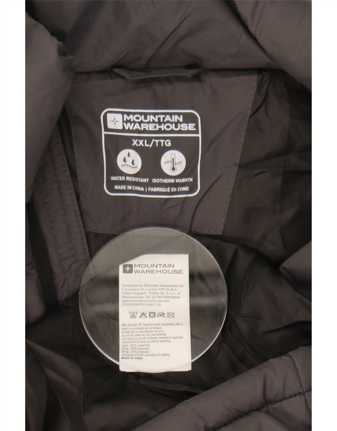 Chaleco acolchado para hombre Mountain Warehouse UK 44 2XL Poliamida gris
