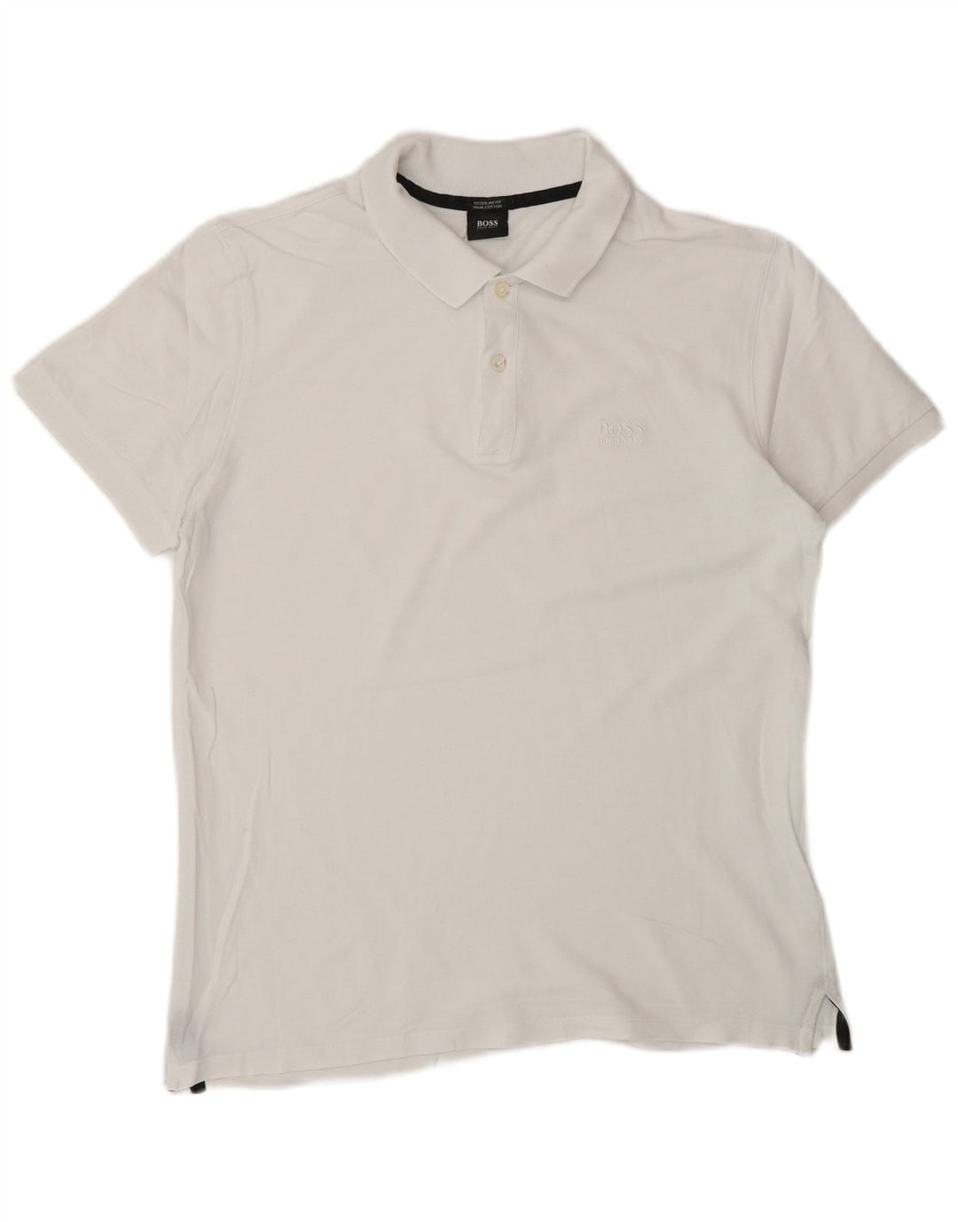 HUGO BOSS Polo de corte regular para hombre pequeño blanco