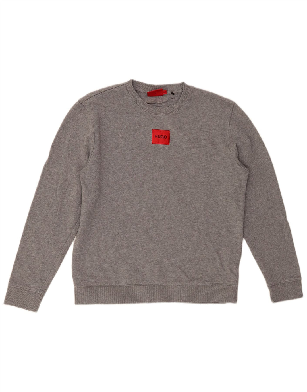 HUGO BOSS Sudadera para mujer Jumper UK 14 Algodón moteado gris medio