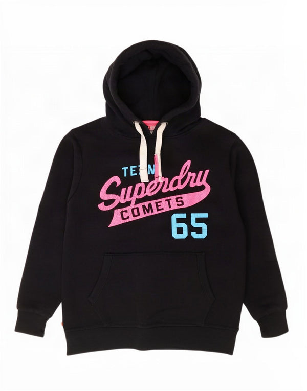 Superdry Jersey con capucha gráfica para mujer UK 40 XL Algodón azul marino