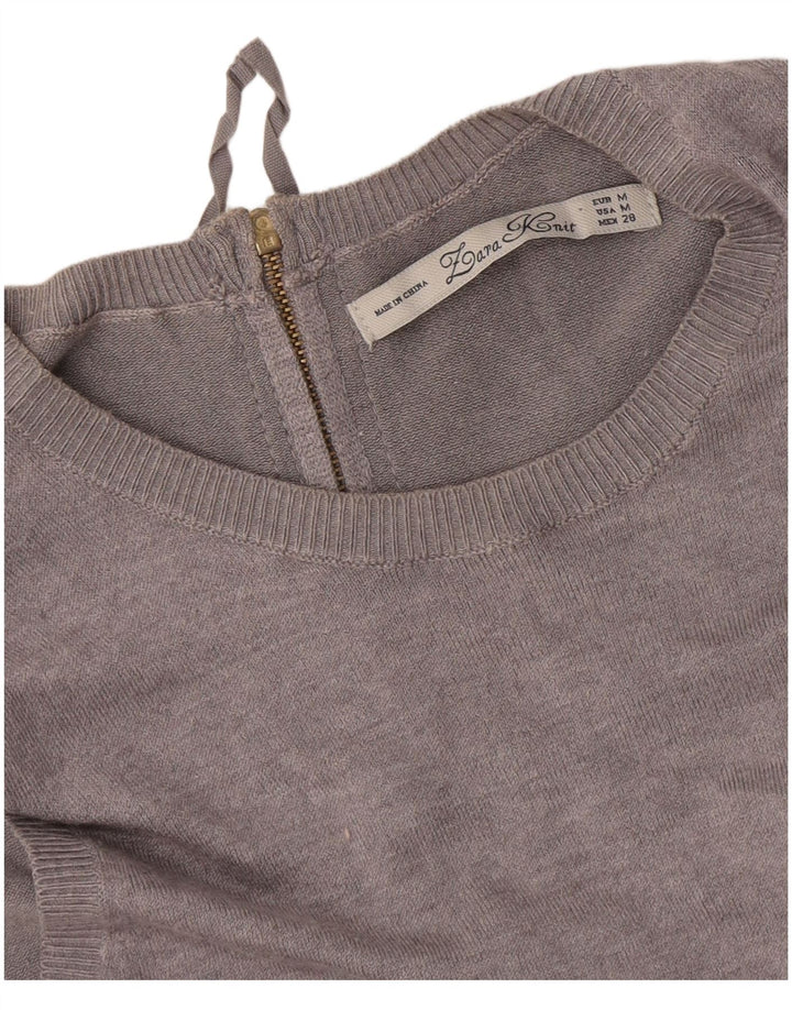 Zara Mujer Vestido Jersey Sin Mangas UK 42 Gris Medio
