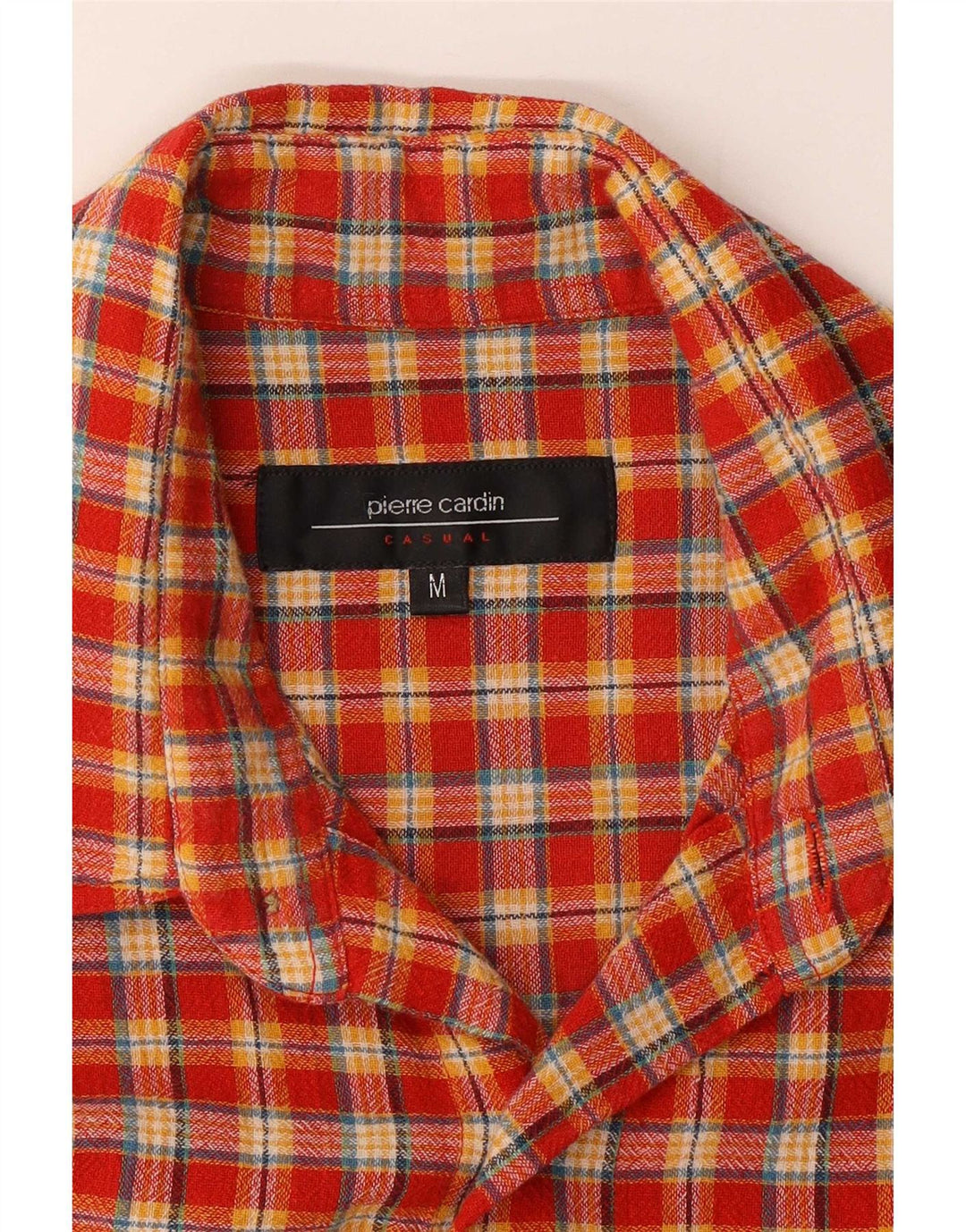 Camisa De Franela Pierre Cardin Hombre A Cuadros Rojos Medianos