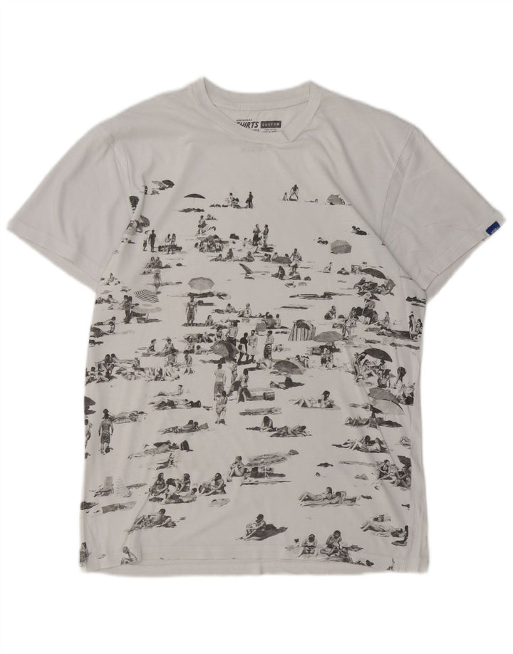 Vans Camiseta con gráfico de ajuste personalizado para hombre Top mediano de algodón blanco