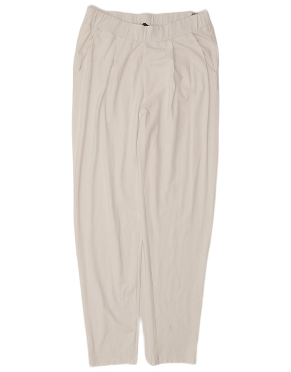 Marks & Spencer Pantalones chinos cónicos para mujer UK 12 Medium W30 L30 Blanco