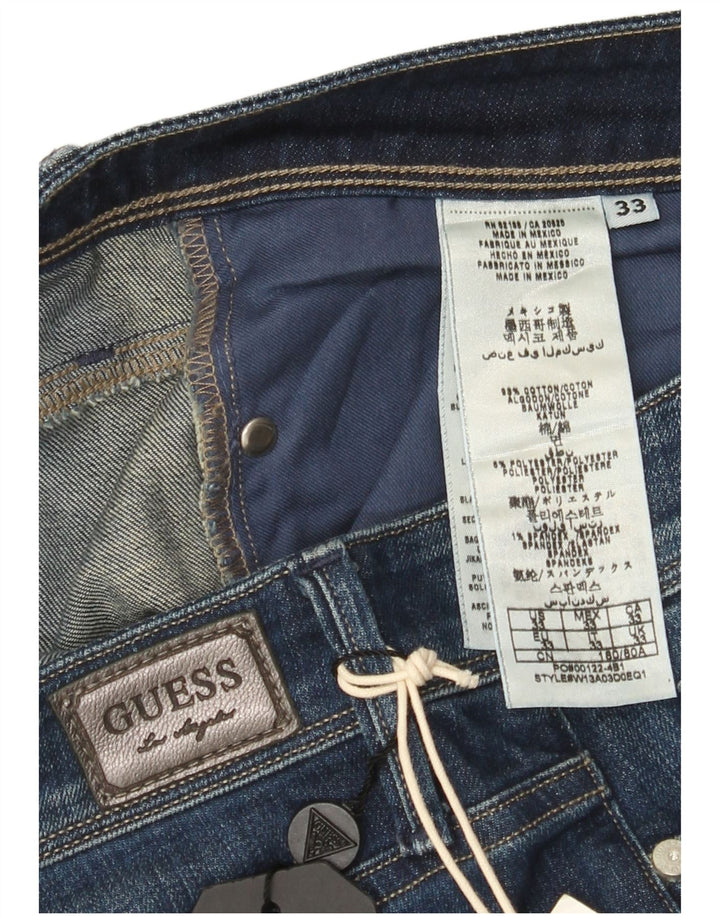 Vaqueros Guess Mujer Regular Fit Rectos W33 L34 Algodón Azul