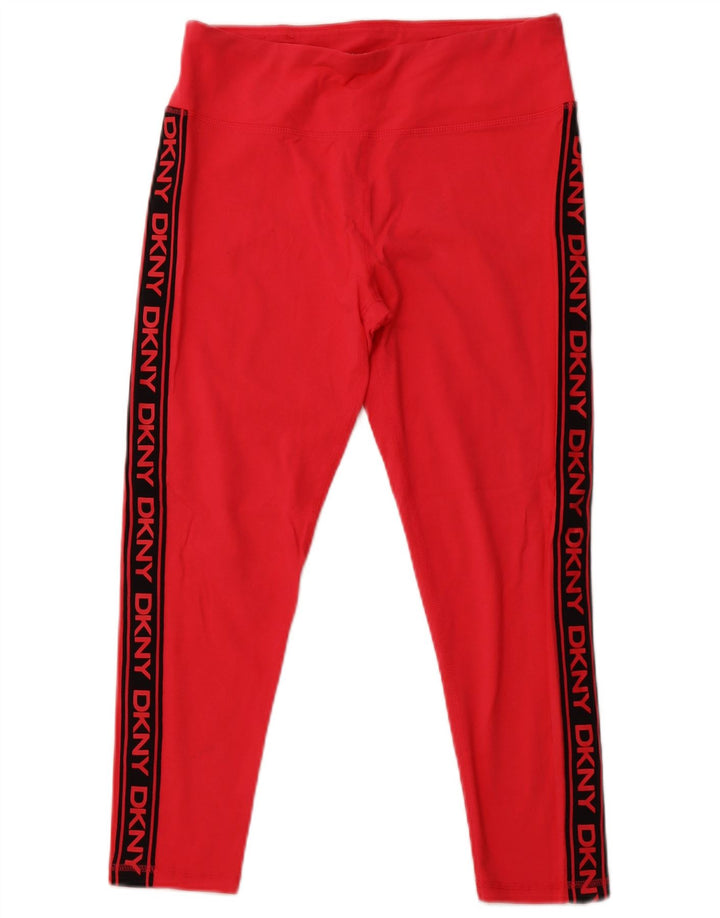 DKNY Leggings capri gráficos para mujer UK 46 Algodón con bloques de color rosa grande