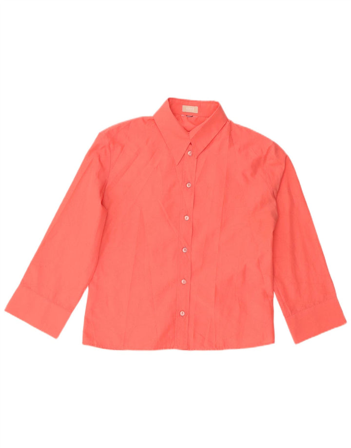 Versace Blusa camisera de manga 3/4 para mujer UK 44 Rosa medio