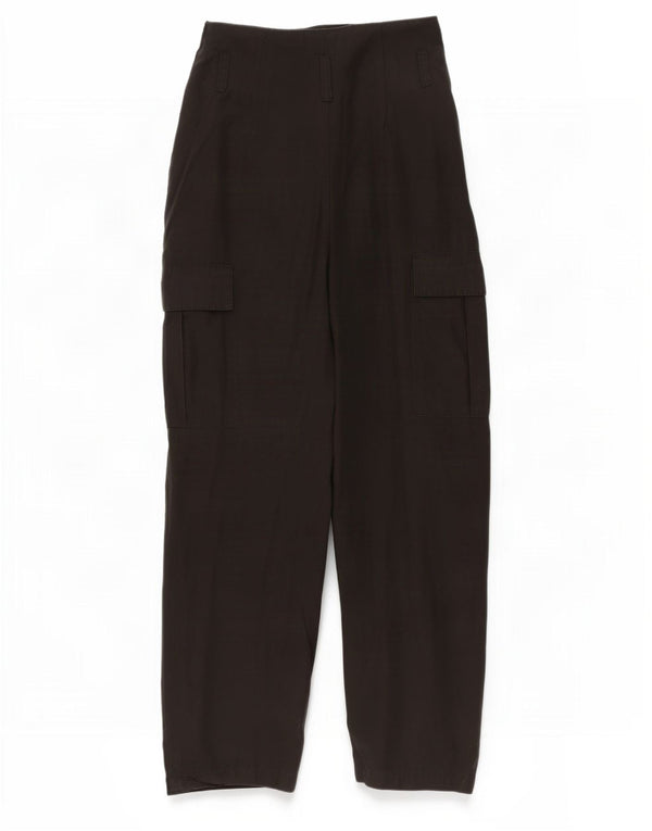 Zara Mujer Pantalones Cargo Cortos De Cintura Alta Pequeño W26 L24 Negro