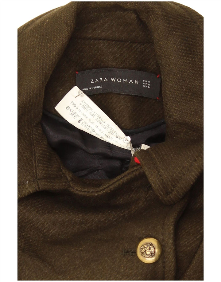 Zara Mujer Chaquetón UK 6 XS Lana Caqui