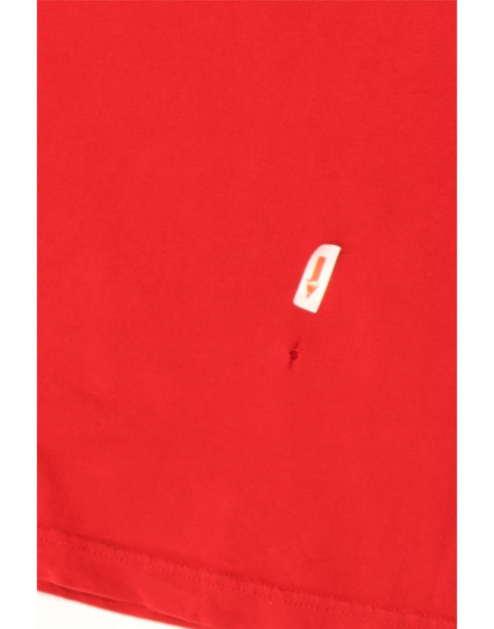 Adidas - Camiseta gráfica para hombre, talla pequeña, algodón rojo