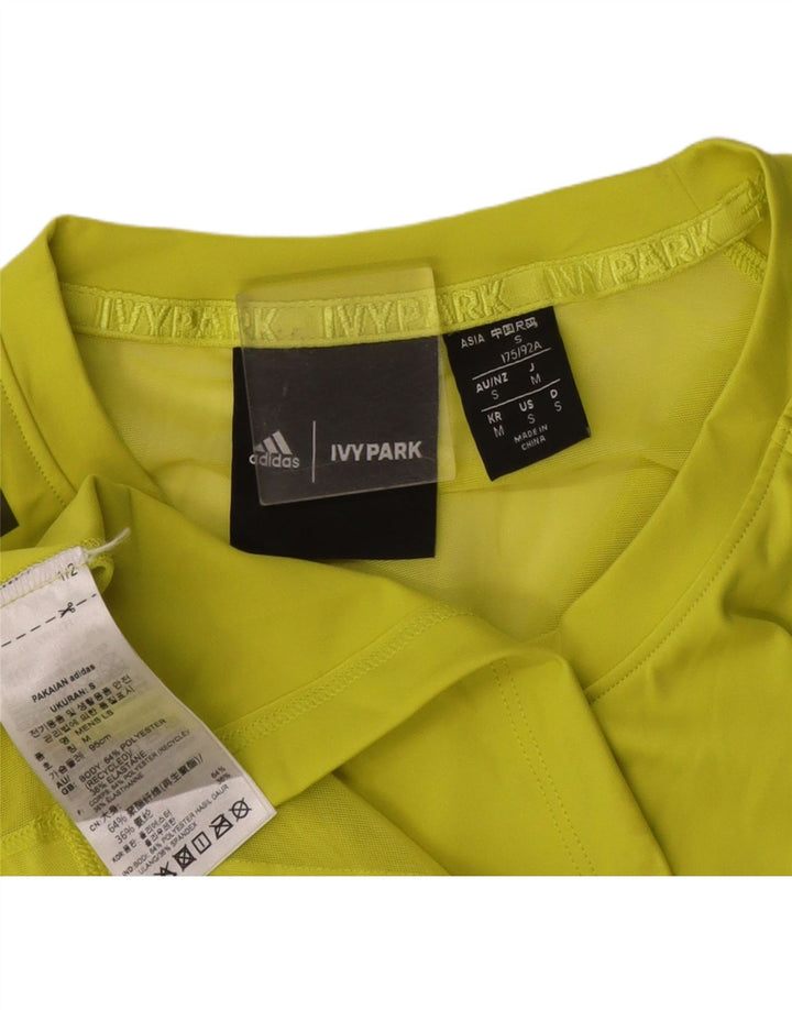 Adidas Mens Ivy Park See Through Top Manga Larga Pequeño Poliéster Amarillo
