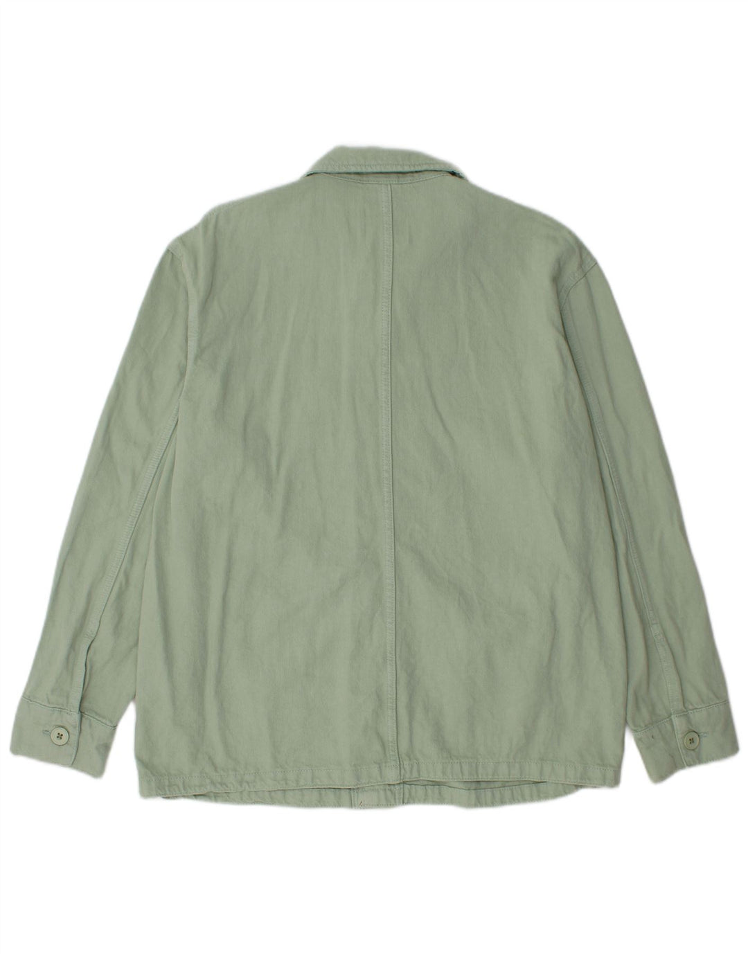 Zara Mens Utility Jacket UK 38 Algodón Verde Medio