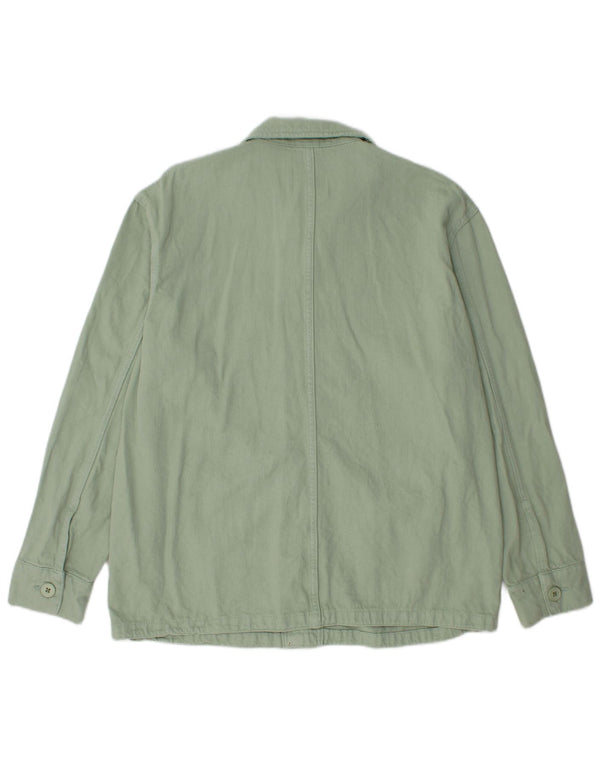 Zara Mens Utility Jacket UK 38 Algodón Verde Medio