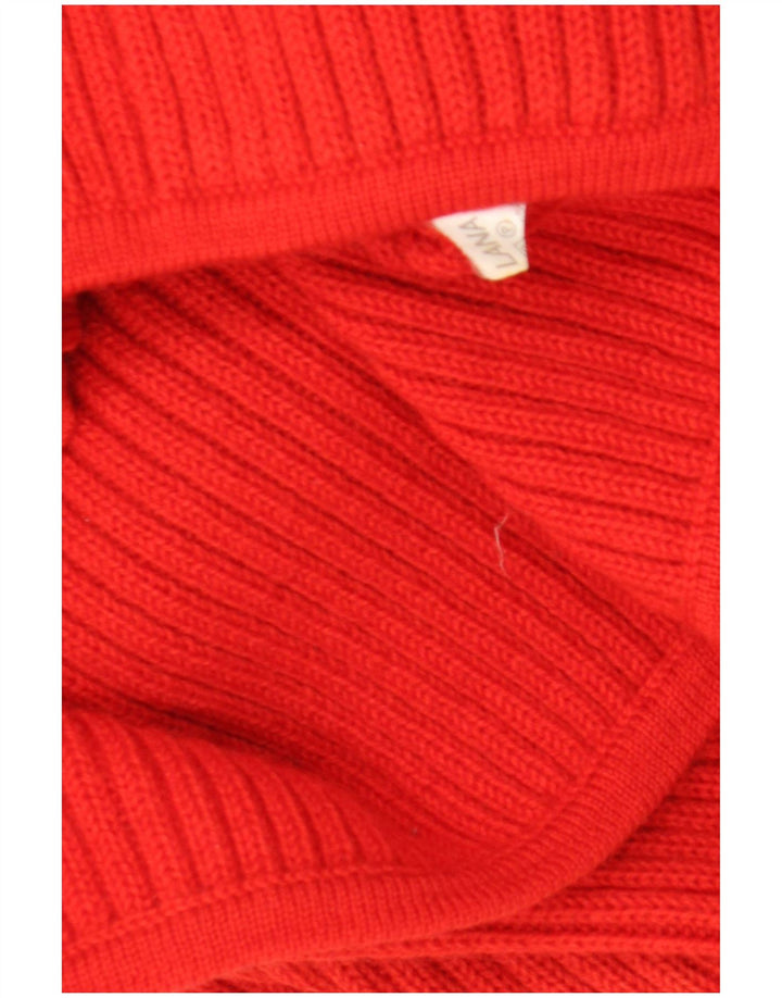 Vintage mujer Cardigan suéter Reino Unido 10 pequeña lana roja