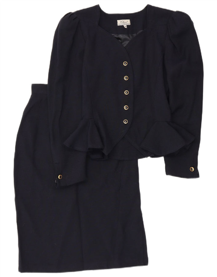 Class Conjunto de falda de 2 piezas con 5 botones para mujer IT 42 Medium W26 Azul marino