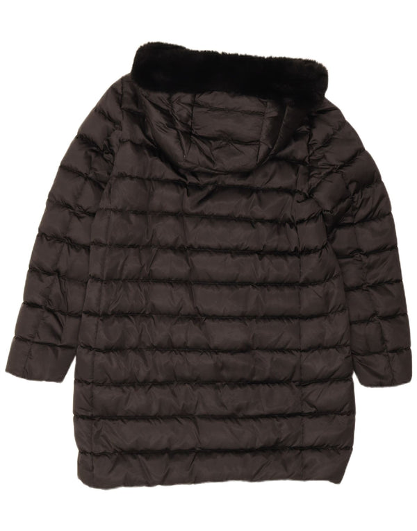 Geox Mujer Respira Abrigo acolchado extragrande con capucha UK 10 Small Black