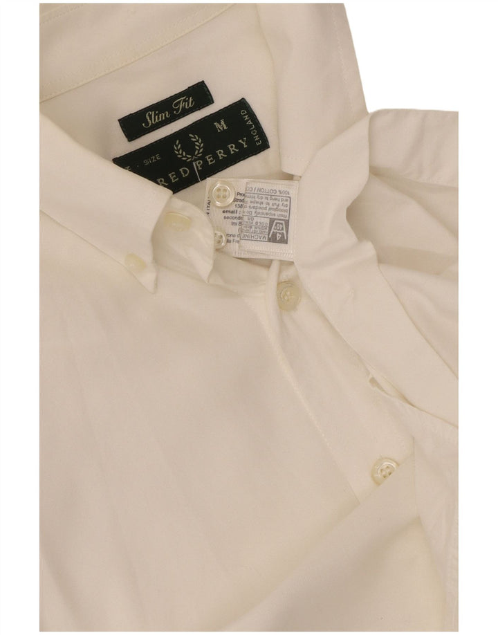 Camisa Fred Perry Slim Fit De Algodón Blanco Medio