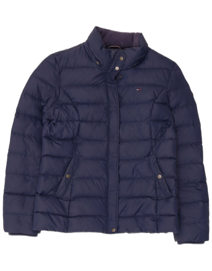 Tommy Hilfiger Chaqueta acolchada para mujer UK 40 Grande Poliéster azul marino