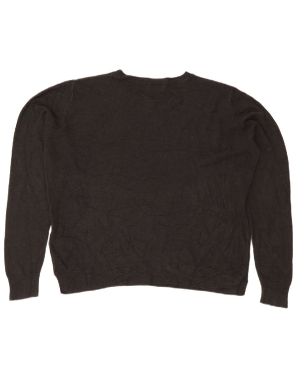Marks & Spencer Jersey extragrande con cuello redondo para mujer, talla 40, color negro