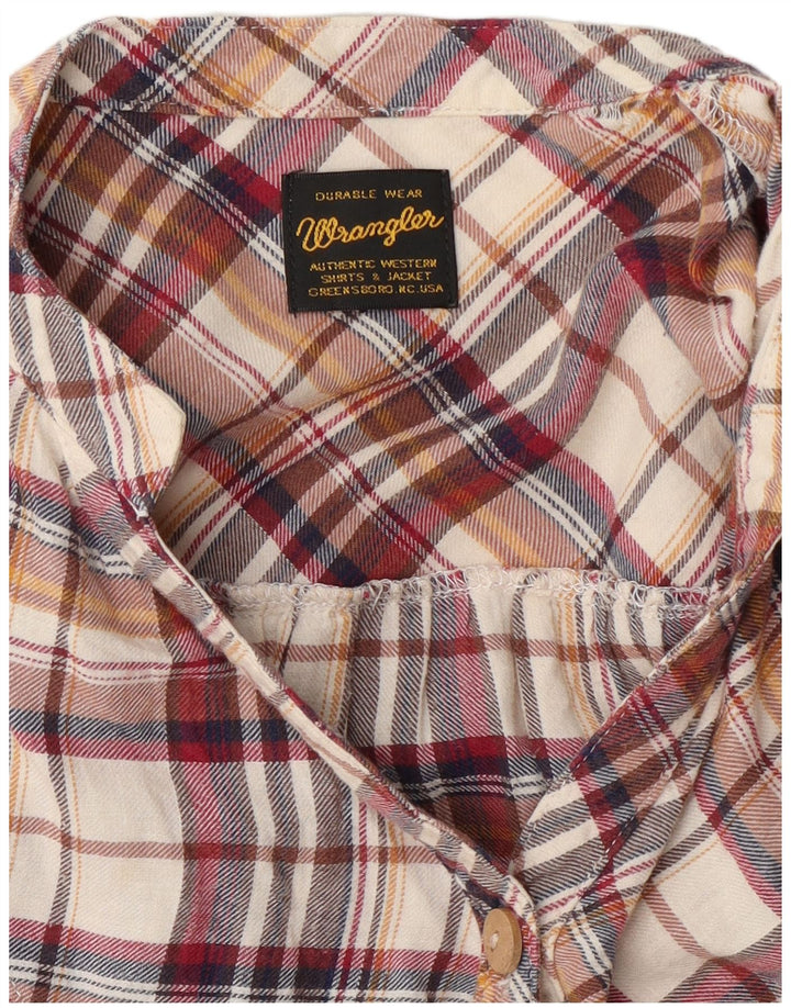Wrangler Vestido camisero de franela para mujer UK 44 Mediano Cuadros multicolores