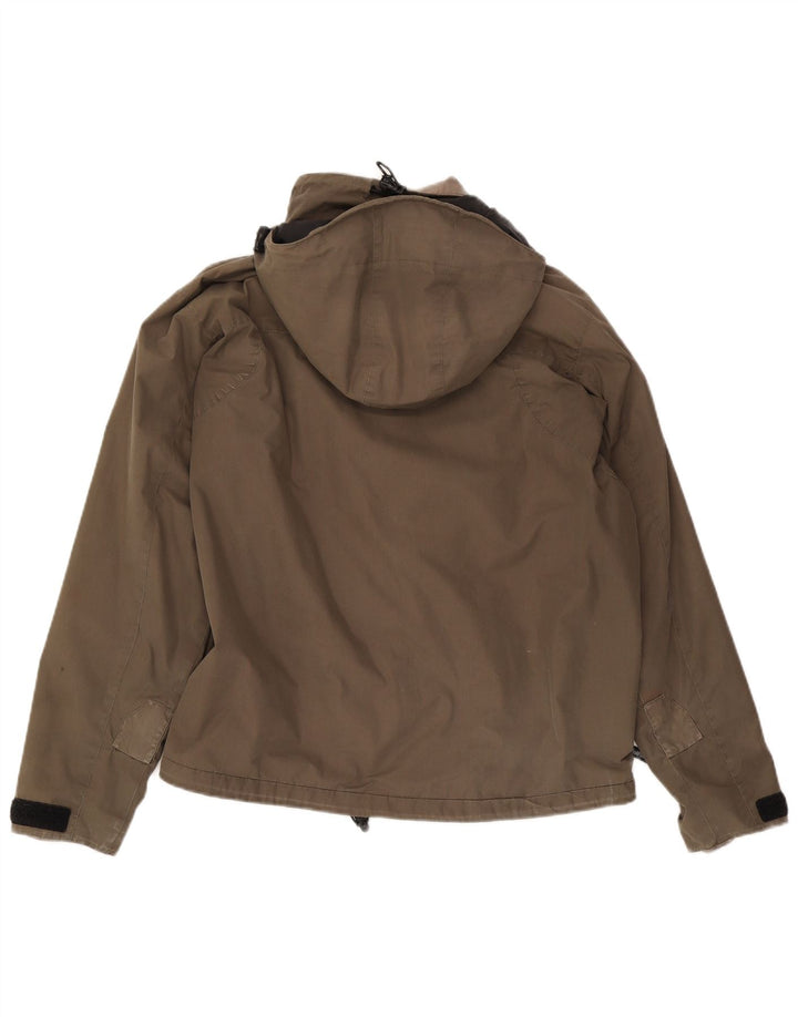 Jack Wolfskin Chaqueta cortavientos con capucha para hombre UK 36/38 Medium Beige