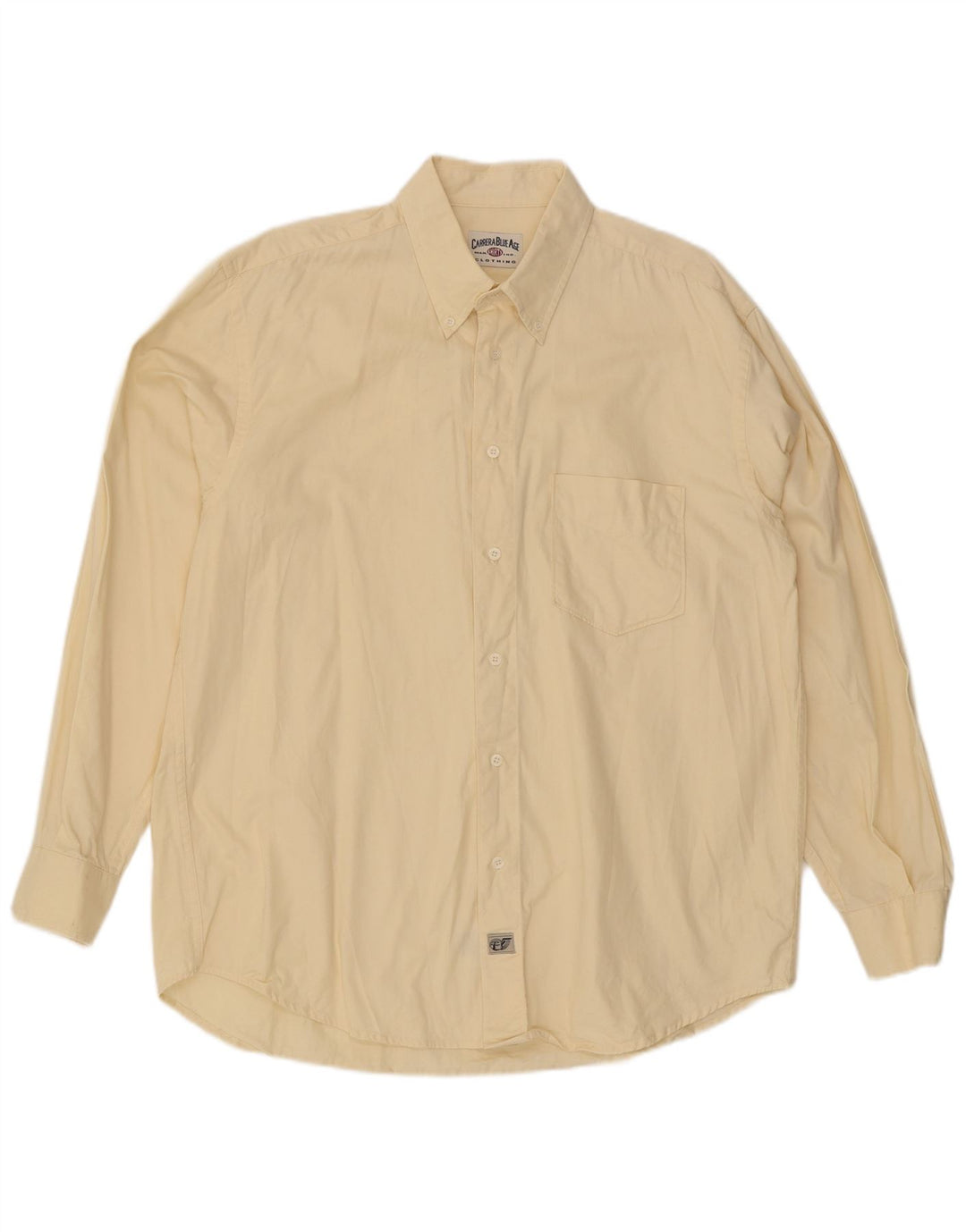 Camisa Carrera Hombre XL Algodón Amarillo