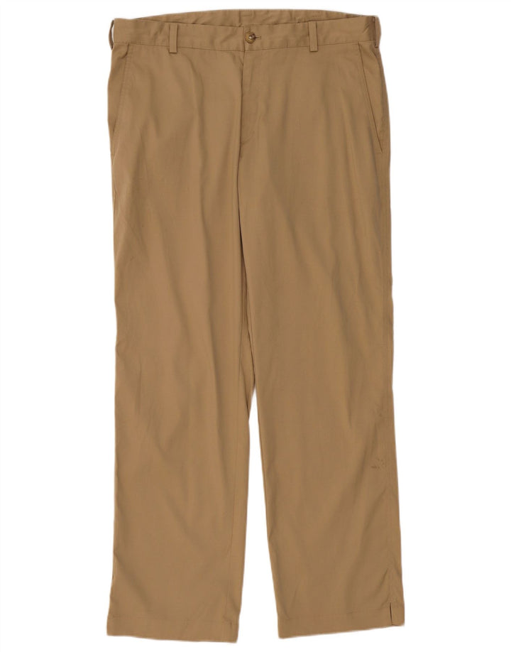 NIKE Pantalón chino recto Dri Fit para hombre W34 L30 Poliéster beige
