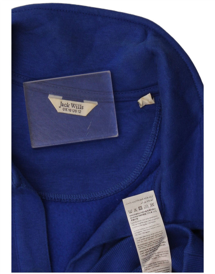 Jack Wills - Sudadera corta extragrande para mujer, talla 40, color azul