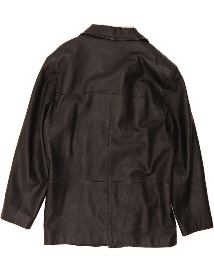 KEENAN Mens Leather Jacket UK 42 XL Black Leather Vintage Keenan and Second-Hand Keenan from Messina Hembry 